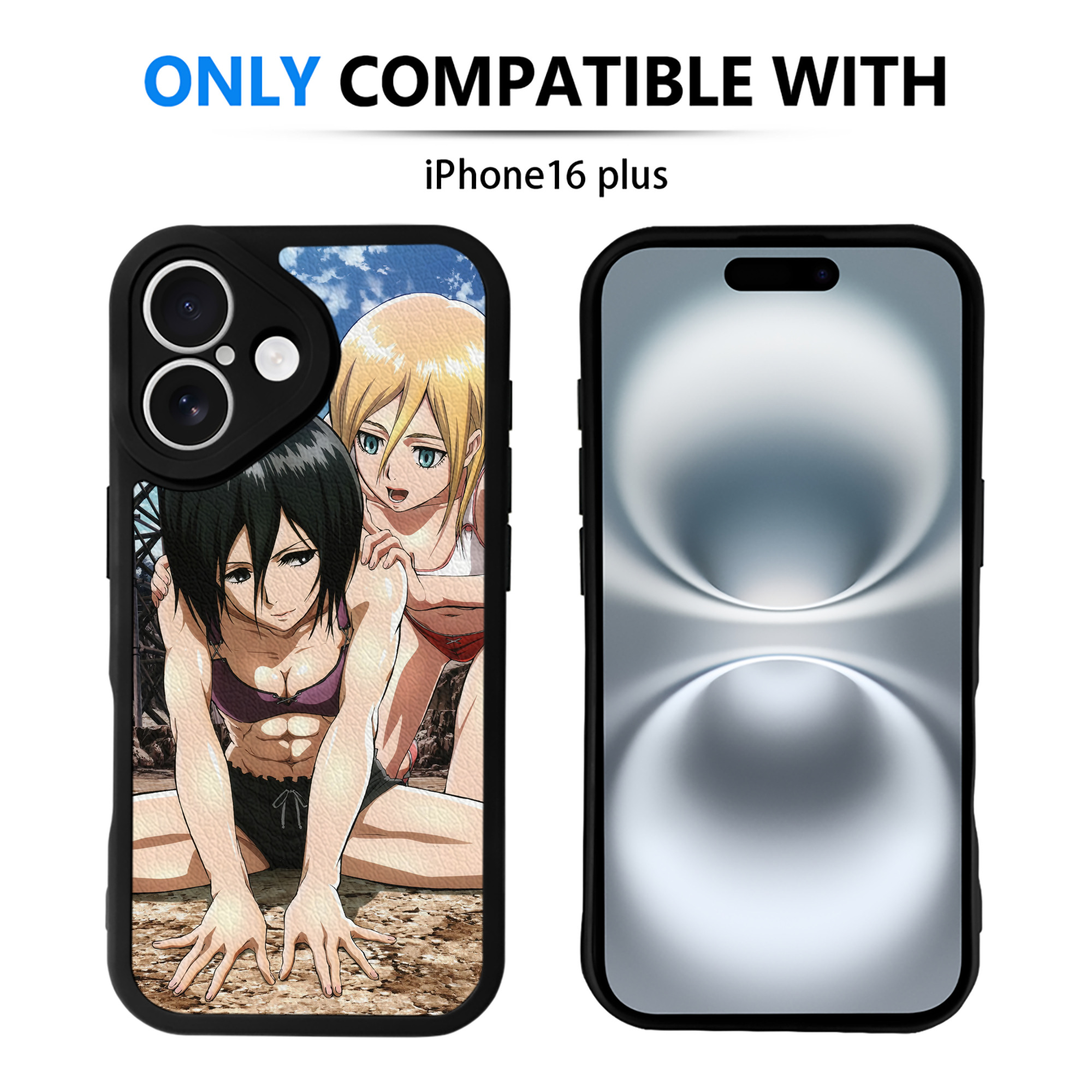 （画像用） 進撃の巨人 Attack on Titan 【iPhone 16シリーズ対応】シリコンスマホケース（レザー調） 材質：シリコン